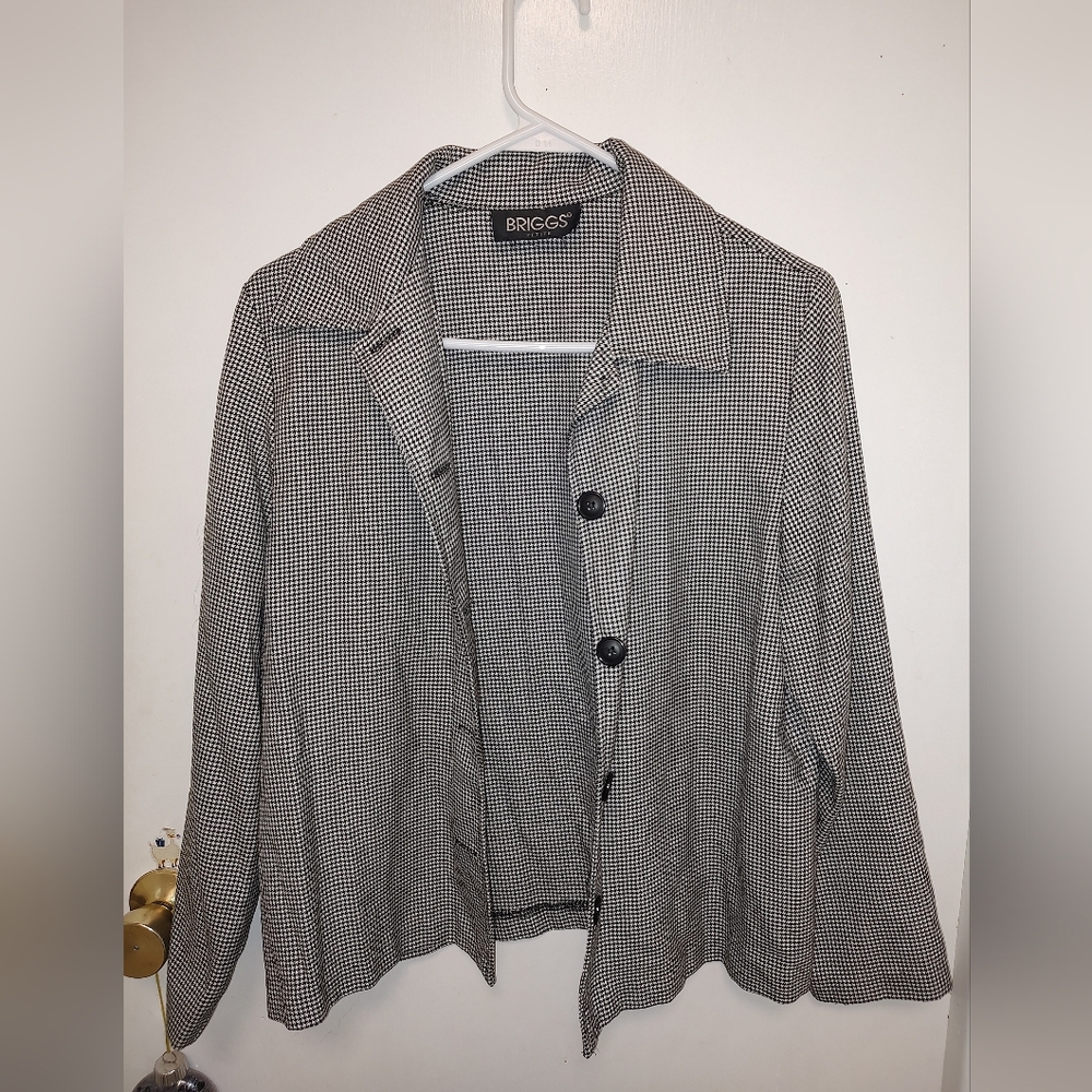 Black and white pattern BRIGGS petite blazer
